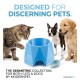 PETS CLUB Diamond Shape Pet Bowl (Large) 23.5×23.5×7.2 cm – Durable Modern Blue Food & Water Feeding Dish for Dogs & Cats