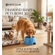 PETS CLUB Diamond Shape Pet Bowl (Large) 23.5×23.5×7.2 cm – Durable Modern Blue Food & Water Feeding Dish for Dogs & Cats