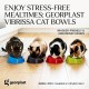 Georplast Vibrissa Bowl Small Navy Blue – Whisker-Friendly Cat Feeding Bowl, Ergonomic Low-Profile Design, 200ml Capacity, 15 x 15 x 4 cm