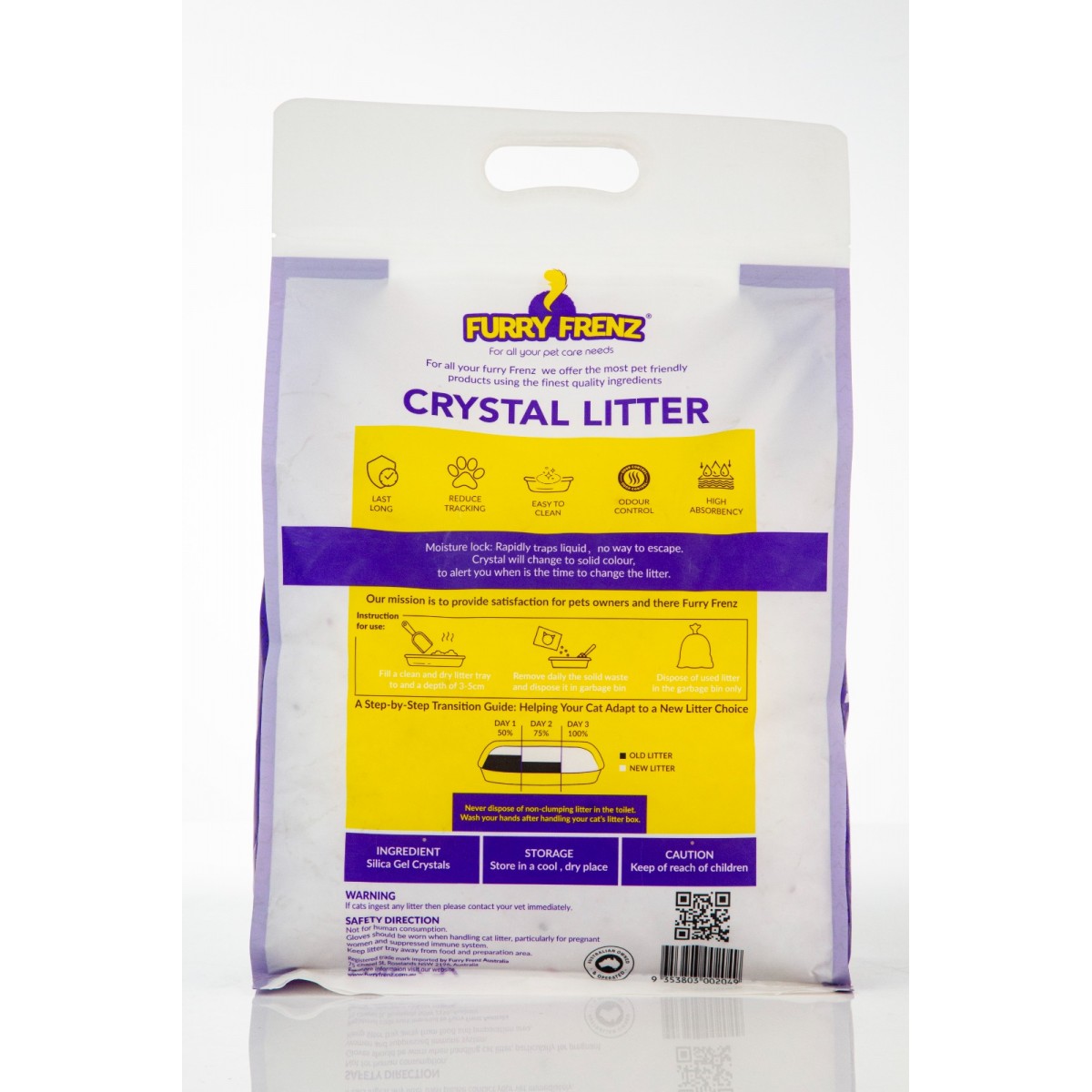 FURRY FRENZ CRYSTAL LITTER For All Your Pet Care Need 7 Litter ( 3 KG