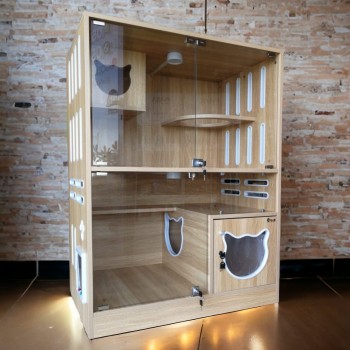 Cat House A 90x60x120 ( WOOD COLOR )