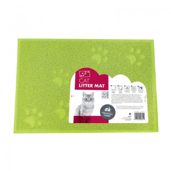 M-PETS Footprint Cat Litter Mat ( Green ) M-PETS Footprint Cat Litter Mat ( Green )