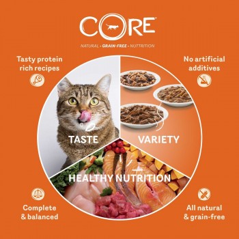 Wellness CORE Signature Selects Shredded Chicken & Turkey(79g)  For Cat