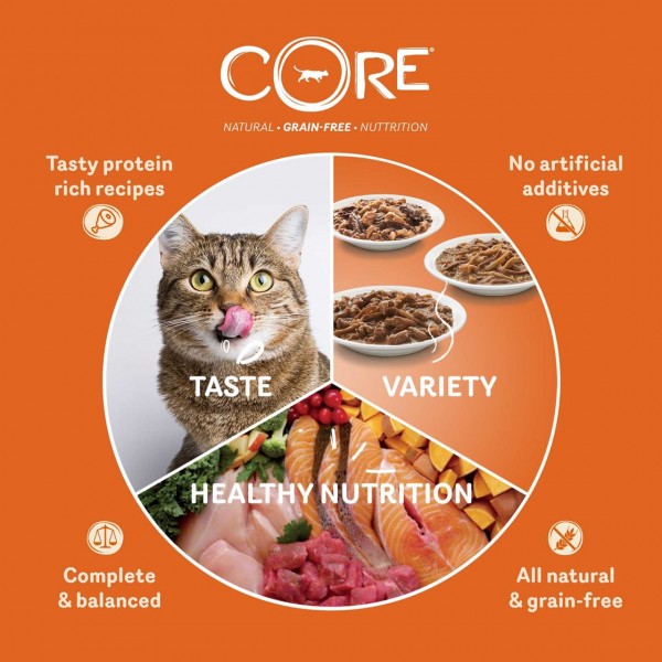 Wellness CORE Signature Selects Shredded Chicken & Turkey(79g)  For Cat