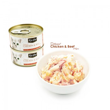 Kit Cat Deboned CHICKEN & BEEF Toppers CAN( 80g )  For Cat