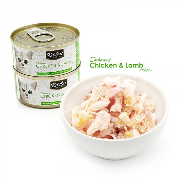 Kit Cat Deboned CHICKEN & LAMB Toppers CAN( 80g )  For Cat