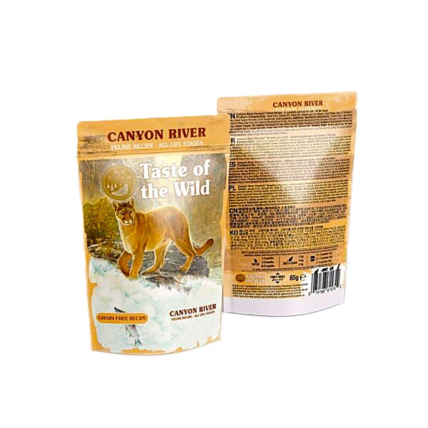 Taste of the Wild Canyon River Cat Wet Food Chunks in Gravy with Trout Chicken and Turkey Grain Free 85g x 12 Pouches