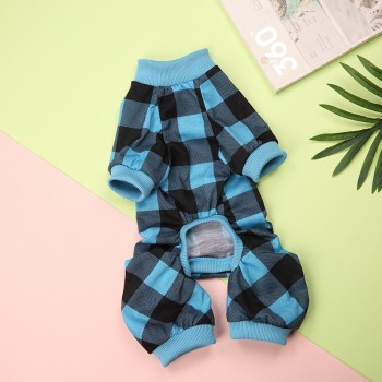 SOFT JUMPSUIT SLEEPWEAR FOR DOGS BLUE ( XL ) SOFT JUMPSUIT SLEEPWEAR FOR DOGS BLUE ( XL )