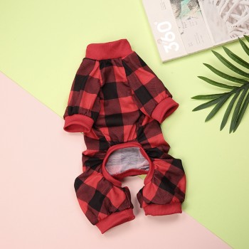 SOFT JUMPSUIT SLEEPWEAR FOR DOGS RED ( MEDIUM ) SOFT JUMPSUIT SLEEPWEAR FOR DOGS RED ( MEDIUM )