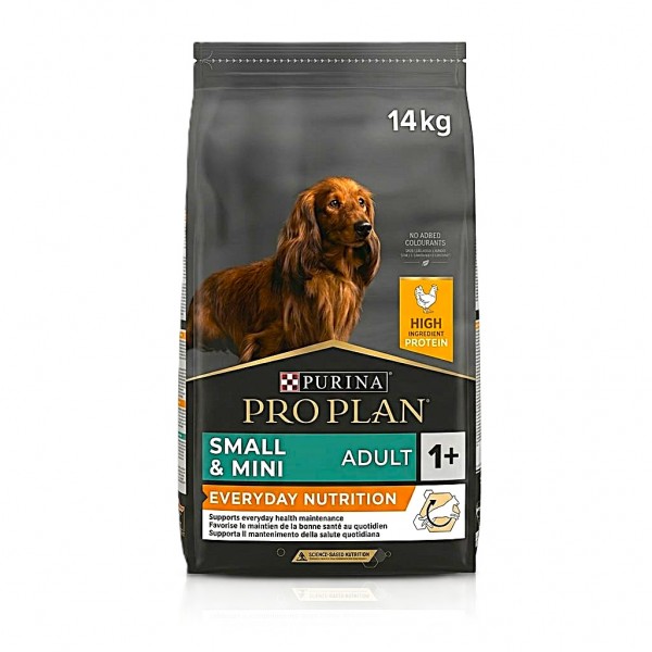 Purina Pro Plan Everyday Nutrition Small & Mini Adult Dry Dog Food with Chicken 14kg High Protein Formula Supports Dental Care Healthy Heart Immunity OPTIBALANCE Complete Diet for Small Breed Dogs 1+ Years Purina Pro Plan Everyday Nutrition Small & Mini Adult Dry Dog Food with Chicken 14kg High Protein Formula Supports Dental Care Healthy Heart Immunity OPTIBALANCE Complete Diet for Small Breed Dogs 1+ Years