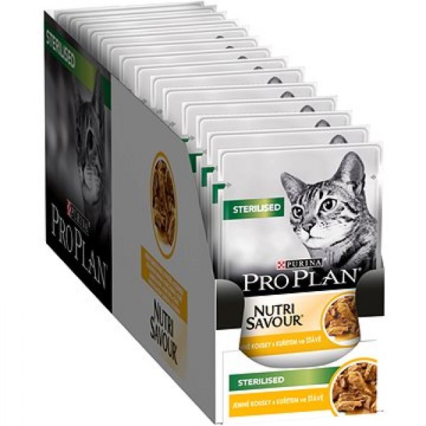proplan sterilised chicken 1box(26x85g)  For Cat