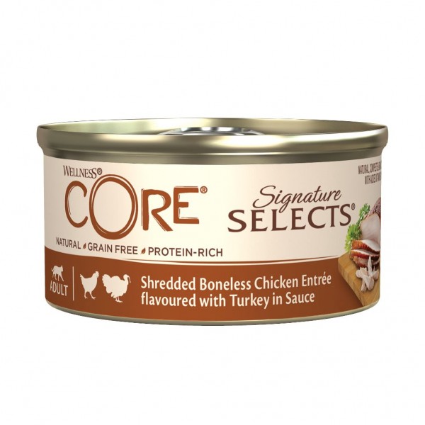 Wellness CORE Signature Selects Shredded Chicken & Turkey(79g)  For Cat