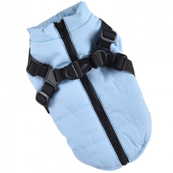 Hong Pet Chest Strap Cotton Coat - Blue Medium Hong Pet Chest Strap Cotton Coat - Blue Medium