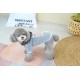 Hong Pet Cool Silk Stripe Color Hat Jacket - Blue small