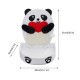 Cozy Paws Panda Shape Cat Scratching Board with Sisal Rope & Scratching Pad, Multi-Functional Cat Scratcher with Plush Flannel Base, Climbing & Resting Station (41×33×62 cm)