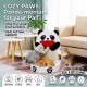 Cozy Paws Panda Shape Cat Scratching Board with Sisal Rope & Scratching Pad, Multi-Functional Cat Scratcher with Plush Flannel Base, Climbing & Resting Station (41×33×62 cm)