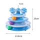 Cozy Paws 4-Layer Turntable Cat Tower Toy – Interactive Orange Cat Toy with 4-Level Spinning Ball Track, Mental & Physical Exercise Activity Center for Kittens & Adult Cats, Indoor Enrichment Toy (23.4×23.4×18 cm, No Spring)