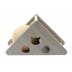 Cozy Paws Multi-Functional Triangle Cat Scratcher House with Sisal Ball Toy, Corrugated Cardboard Scratch Pad & Interactive Play Tunnel for Kittens and Adult Cats, 36 x 16 x 20 cm
