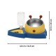 Cozy Paws 2-in-1 Pet Food and Water Dispenser – Stainless Steel Bowl with Automatic Water Refill System, Smart Siphon Design, 31.5 x 20 x 17 cm, Blue & Yellow, Easy Clean Feeding Station for Small & Medium Dogs & Cats