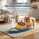 Cozy Paws 2-in-1 Pet Food and Water Dispenser – Stainless Steel Bowl with Automatic Water Refill System, Smart Siphon Design, 31.5 x 20 x 17 cm, Blue & Yellow, Easy Clean Feeding Station for Small & Medium Dogs & Cats