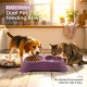 Cozy Paws Dual Pet Feeding Bowl for Cats & Dogs – Durable Plastic Twin Food & Water Dish – Lightweight, Easy Clean, Portable Pet Feeding Bowl – Purple – 28.5 x 16 x 5.5 cm