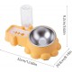 Cozy Paws Automatic Dual Pet Feeder & Water Dispenser (32×20.8×9.2 cm) – Yellow | 2-in-1 Cat & Small Dog Feeding Station with Stainless Steel Bowl | Hygienic Anti-Spill Smart Pet Food & Water Bowl System