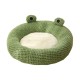 Coco Kindi Washable Soft Plush Pet Bed Large Green Frog Design 62x56x10 cm Comfortable Cat Dog Sleeping Bed Soft Cushion Pet Mat Durable Washable Cozy Pet Nest