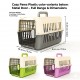 Cozy Paws Premium Plastic Pet Carrier – Gray with Beige Top, Secure Metal Door Travel Crate for Small Pets – 44 x 31 x 27 cm, Durable Ventilated Portable Carrier