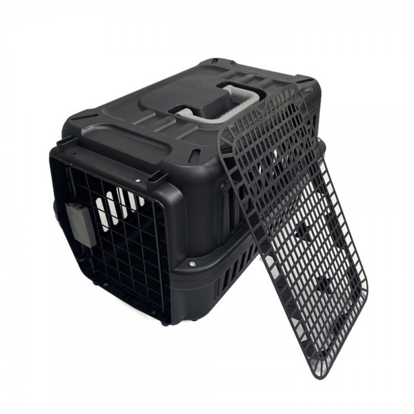 Cozy Paws Plastic Pet Carrier with Metal Door 44×31×27cm Black Premium Travel Crate for Cats Small Pets Hygienic Ventilated Carrier Cozy Paws Plastic Pet Carrier with Metal Door 44×31×27cm Black Premium Travel Crate for Cats Small Pets Hygienic Ventilated Carrier