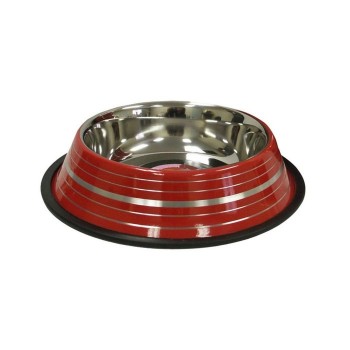Kumar Steel Cat Dish ( 0.90 L ) - Red