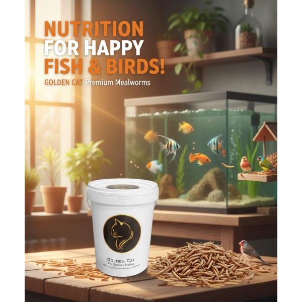 Dried Mealworms are a perfect source of protein for Wild birds, Chicken, Fish, & Reptiles.( 1 KG )