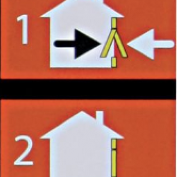 Cat-flap for Wooden Door - 2 Position (Brown)