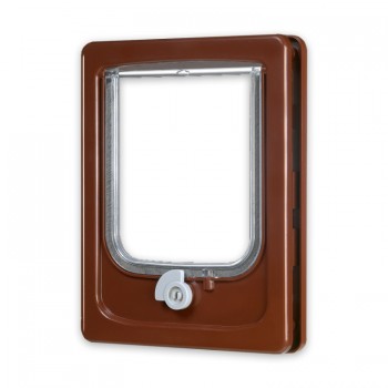 Cat-flap for Wooden Door - 2 Position (Brown) Cat-flap for Wooden Door - 2 Position (Brown)