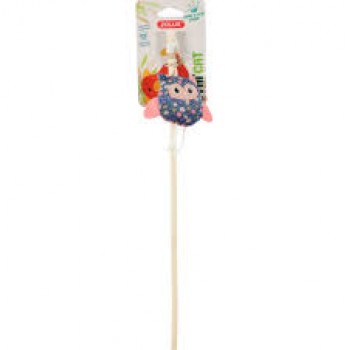 ZOLUX ETHICAT FLORAL OWL WAND TOY ( WITH STICK )