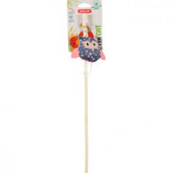 ZOLUX ETHICAT FLORAL OWL WAND TOY ( WITH STICK )