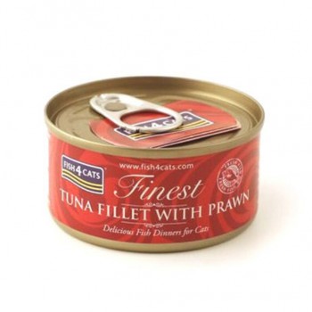Fish4Cats Finest Tuna Fillet with Shrimp Wet Cat Food 70g