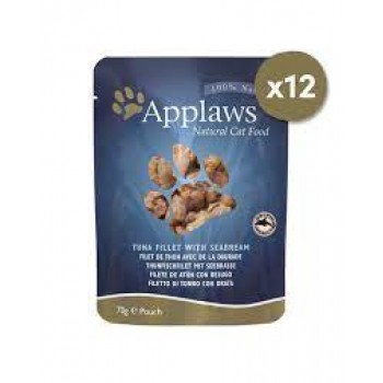 APPLAWS TUNA WITH SEABREAM 1 BOX-12 PS ( 70 G ) CAT FOOD