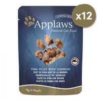 APPLAWS TUNA WITH SEABREAM 1 BOX-12 PS ( 70 G ) CAT FOOD