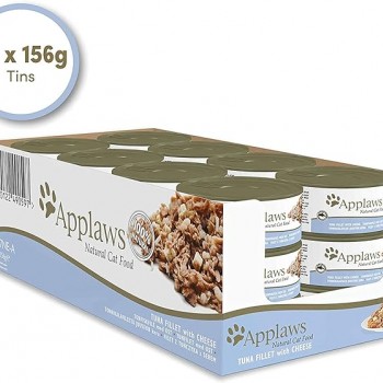 Applaws Tuna Fillet with Cheese Adult Wet Cat Food 156g X 24 Pcs ( 1 Box )