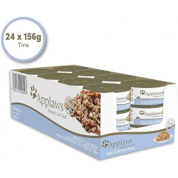 Applaws Tuna Fillet with Cheese Adult Wet Cat Food 156g X 24 Pcs ( 1 Box )