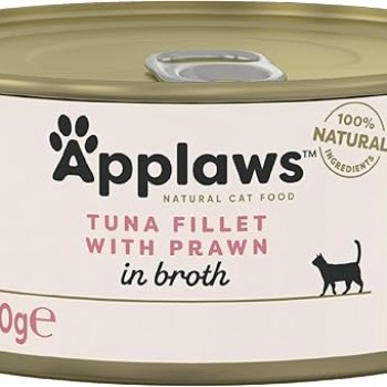 Applaws Tuna Fillet with prawn Adult Wet Cat Food 156g X 24 Pcs ( 1 Box )