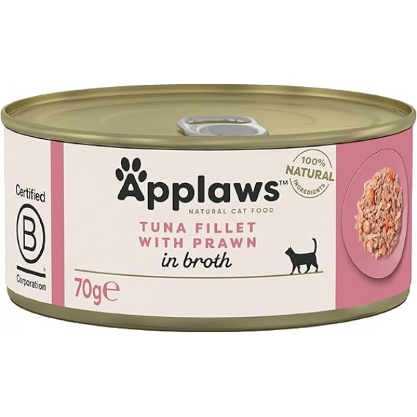 Applaws Tuna Fillet with prawn Adult Wet Cat Food 156g X 24 Pcs ( 1 Box )