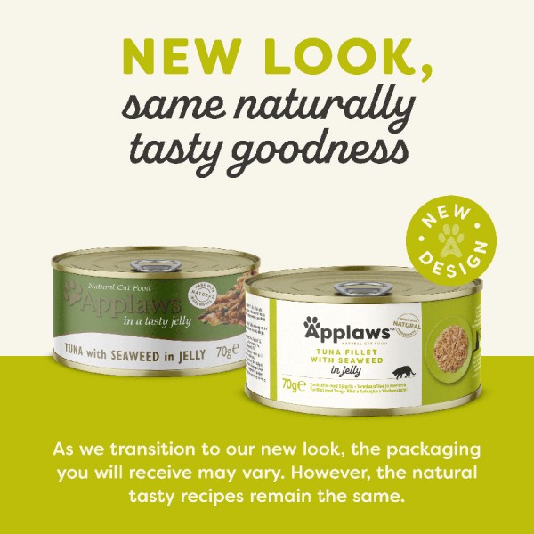 Applaws Cat Tuna Fillet with Seaweed in Broth (156g X24) For Cat