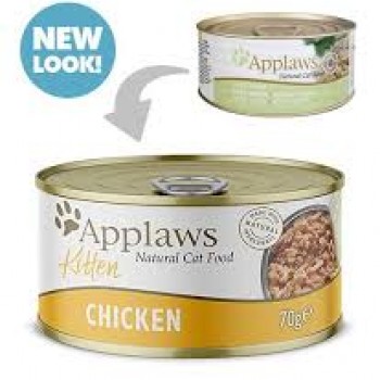 Applaws Kitten ChickenTin 1 Box ( 24X70g ) For Cat