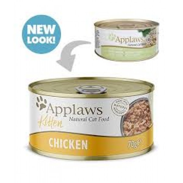 Applaws Kitten ChickenTin 1 Box ( 24X70g ) For Cat