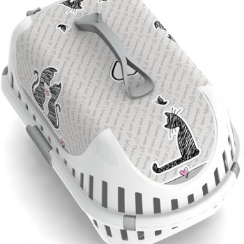 Trendy Runner Plastic Door – Speckled Grey – Cats In Love