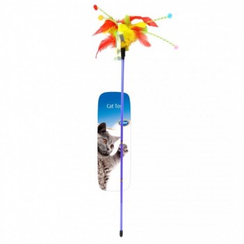 Duvo Assortment Playing Rod With Feathers Mixed Colors 62x3x1.5cm Duvo Assortment Playing Rod With Feathers Mixed Colors 62x3x1.5cm