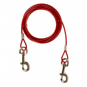 Duvo Dog Tie Out Cable Lightweight Red (4.5m) Duvo Dog Tie Out Cable Lightweight Red (4.5m)