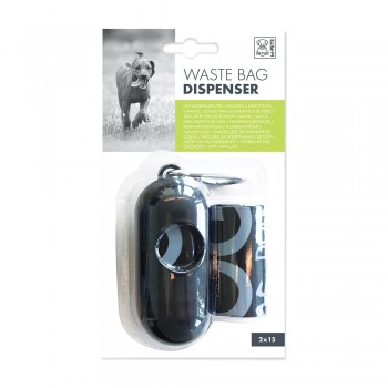 M-PETS Waste Bag Dispenser Black +30 Bags (2×15) M-PETS Waste Bag Dispenser Black +30 Bags (2×15)