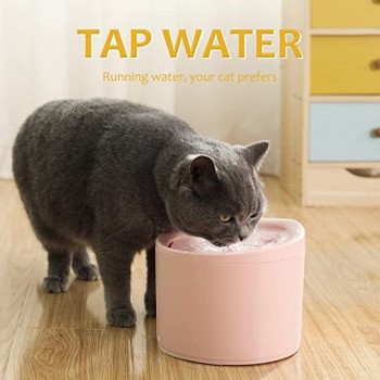 Automatic Cat Water Fountain 2.5L for Cats, Dogs & Multiple Pets – Quiet Pump, LED Light, Smart Filtration System, Pink